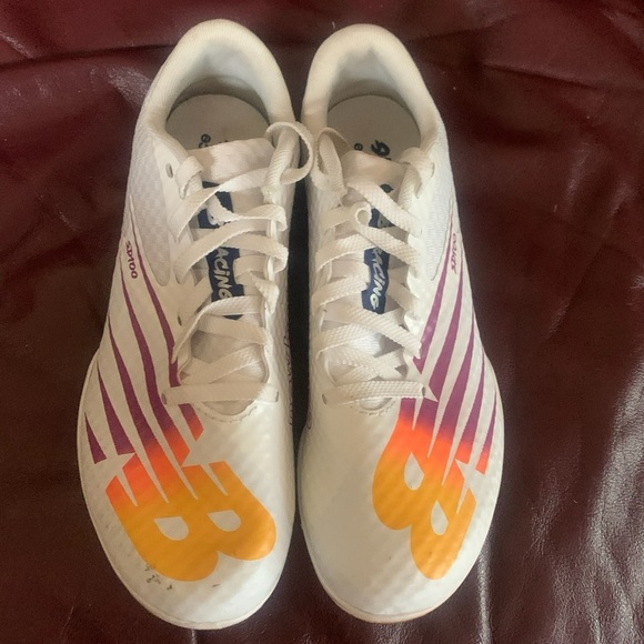 New Balance SD100v4 Track & Field Sprint Racing Spike White & Apricot; Size 5 - Picture 9 of 13